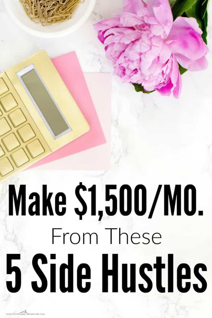 She makes more than $1,500 a month just from side hustles! I can't wait to give these a try for myself. I'm a mom, so I need flexibility. I love reading this from another mom who knows how to make it all work! I really want to start using these NOW! Side hustle ideas. Side hustle passive income. Make money at home. Make money online fast. Side hustles for moms. 