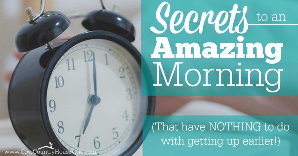 Want to know the SECRET to having an amazing morning? It doesn't matter what time you get up, 4am or noon, this could really change your WHOLE day!