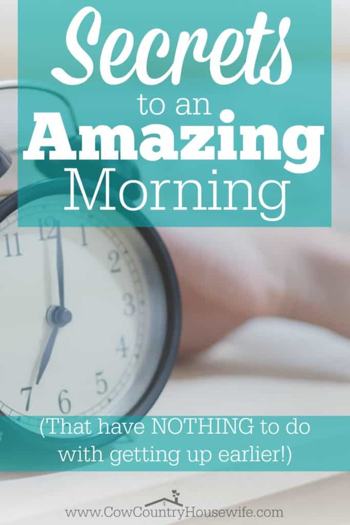 Want to know the SECRET to having an amazing morning? It doesn't matter what time you get up, 4am or noon, this could really change your WHOLE day!