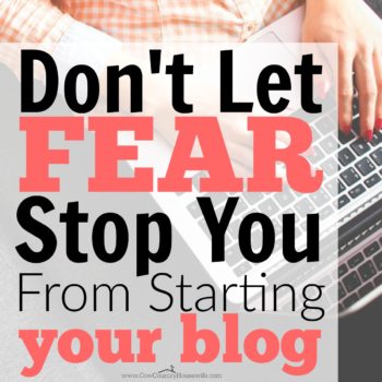 If you were ever afraid to start a blog, don't be! These are really honest and real fears, but she's right... none of them really matter! I'm starting my blog now!