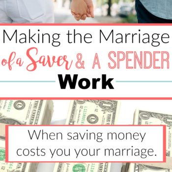 The marriage of a saver and a spender is not always easy! This is a great guide on how to make it work though! This is really amazing.