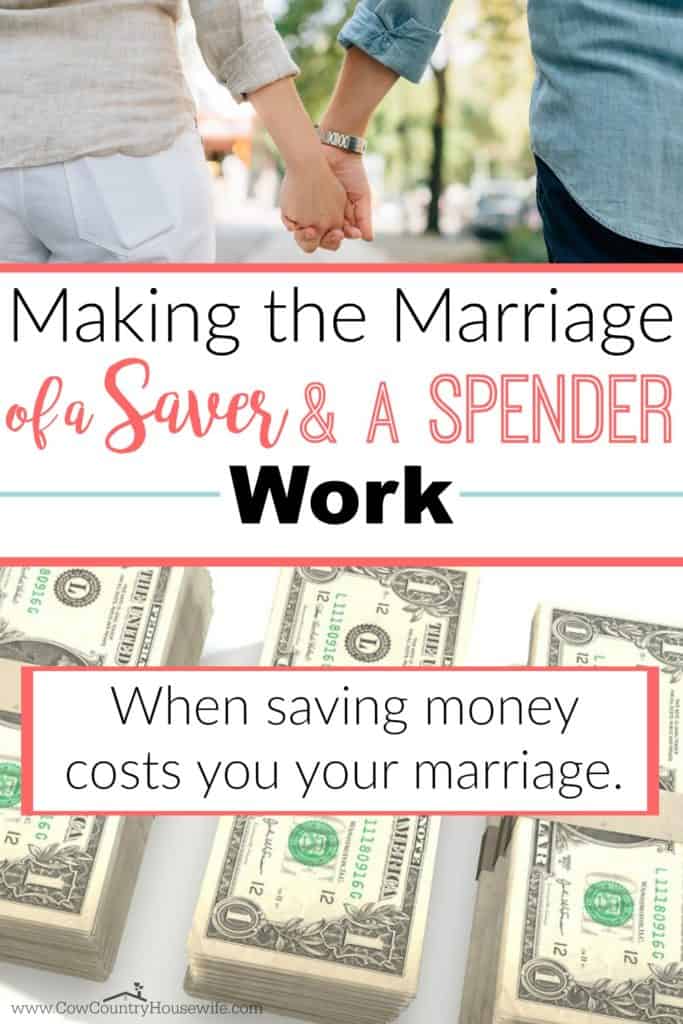 The marriage of a saver and a spender is not always easy! This is a great guide on how to make it work though! This is really amazing.