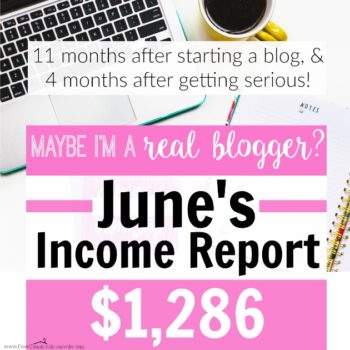 She made $1,286 in a month working less than part time as a blogger!! This is crazy! She hasn't even been blogging for a year. She gives out so much information for free and clearly explains what she does to make money from blogging in her June income report.
