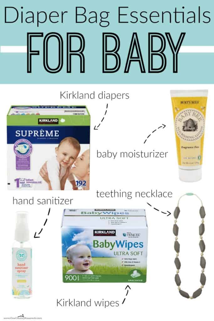 The only diaper bag essentials that you need. Seriously, you don't need to carry around the kitchen sink. Everything that mom needs without breaking your shoulder!