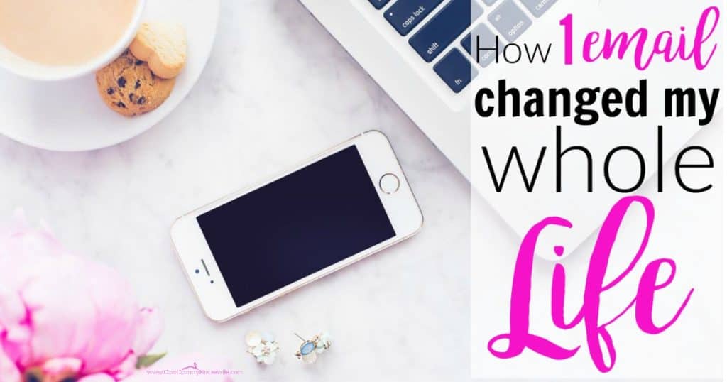1 email changed my whole world. It might sound cliche, but it's true! One email was all it took to get me started blogging. That was all it took, and my life has never been the same. How 1 Email Changed My Whole Life 