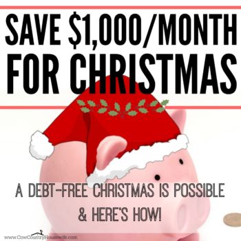 Start saving for Christmas now! These are such great ideas to help save money fast! Have a debt-free Christmas this year with these ways to save $1,000 a month!