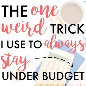 This is so great! I never thought of saving money like this! Budgeting doesn't have to hurt that much. This is a whole new way to budget and save lot of money without trying. Easy ways to save money. The One Weird Trick to ALWAYS Stay Under Budget