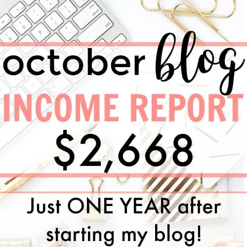 How I Made $2,668 Blogging Last Month. October Blogging Income Report 2016. I've followed her since the very beginning! She started giving advice about how to spend less so she could stay at home with her kids. I'm so impressed with how she's made blogging into a business. It's been crazy to watch her grow, I can't wait to start my own blog!