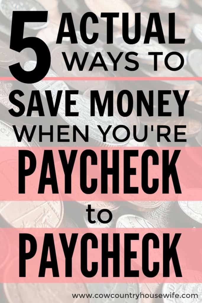 These are the best! How to save money when you're living paycheck to paycheck. She's a pro about saving money on a low income! Tips and tricks to save money money. Easy ways to save more money when you're living between paychecks. Real ways to save money. How to Save Money When You Live Paycheck-to-Paycheck 