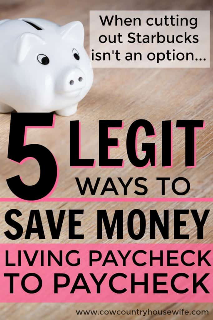 These are the best! How to save money when you're living paycheck to paycheck. She's a pro about saving money on a low income! Tips and tricks to save money money. Easy ways to save more money when you're living between paychecks. Real ways to save money. How to Save Money When You Live Paycheck-to-Paycheck 
