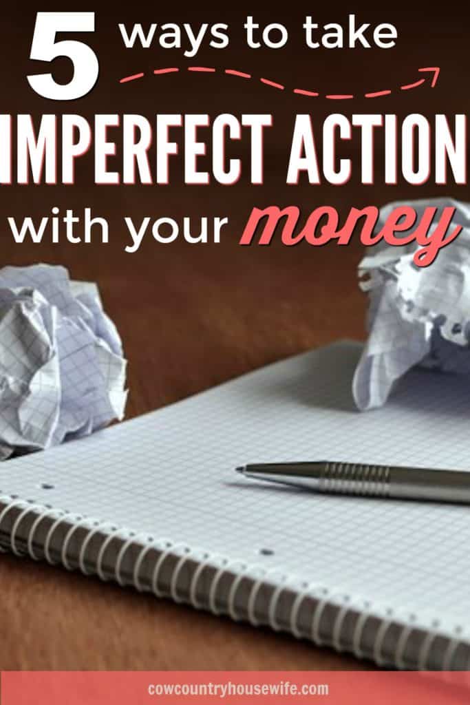 You don't need to be perfect to start making your money work for you! These ways to take imperfect action hen budgeting are amazing! These "little" things all add up to be so important! Isn't is better to start saving a little than to not save at all? (Spoiler: YES!)