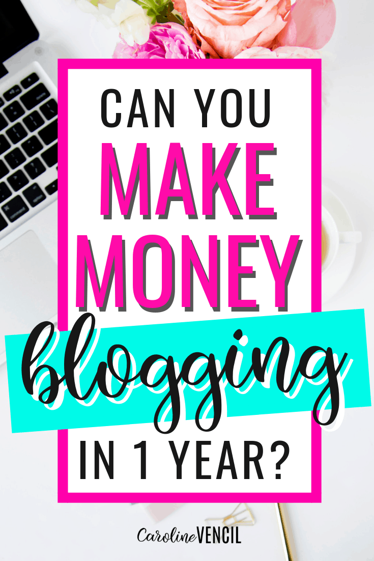 Can You Make Money Blogging in A Year? Can you really work from home and make a full time income blogging and writing on Pinterest? If you've ever wanted to stay at home with your kids and make money at home, this is perfect for moms who want to start a blog for extra money. It's the fast way to make money blogging as a new blogger!