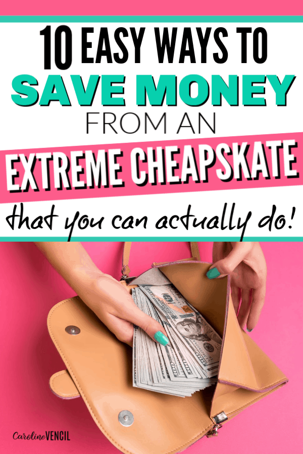 Looking to save money and live frugal from a money saving pro. These are awesome hacks and tips from an extreme cheapskate. Learn how to start saving money when you're overwhelmed, suck at saving, or don't know where to start. #frugal #savemoney #money #savingmoney #frugality