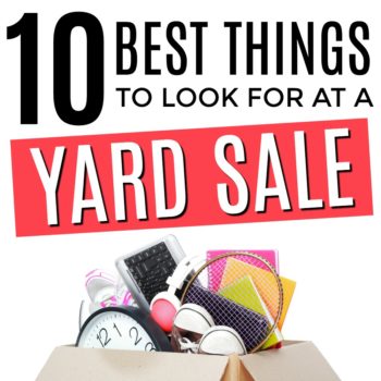 These are so great! I never thought of looking for these at yard sales! What to look for at yard sales. Tips for yard sale shopping. What to buy used. Best things to buy used. Yard sale tricks. Yard sale hacks. Great deals at yard sale. The BEST Things To Look For at a Yard Sale