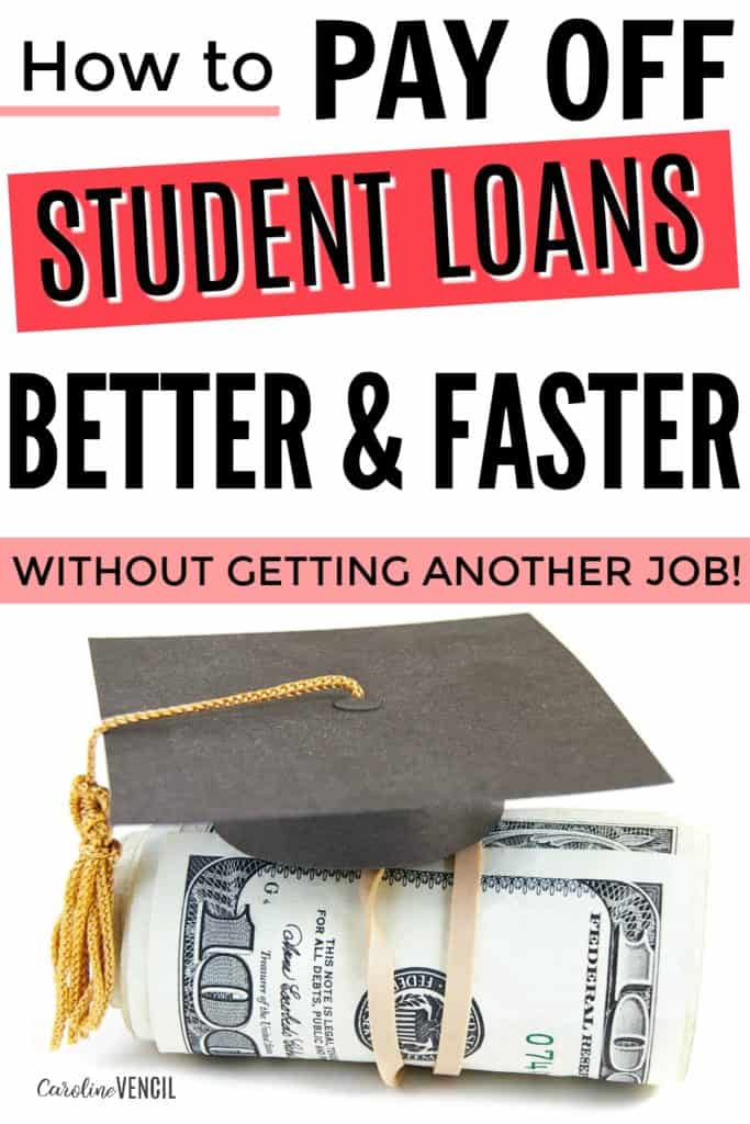 This is great! No matter how much money you make these are easy ways to pay off your student loans faster. Get out of student loan debt on any budget. Get out of student loan debt on a budget. How to budget to get out of debt faster. Reorganizing Your Budget to Make Student Loan Debt a Priority.