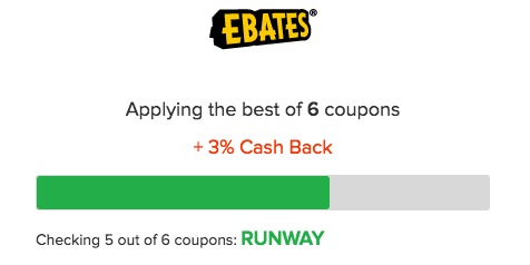 Ebates applying coupons