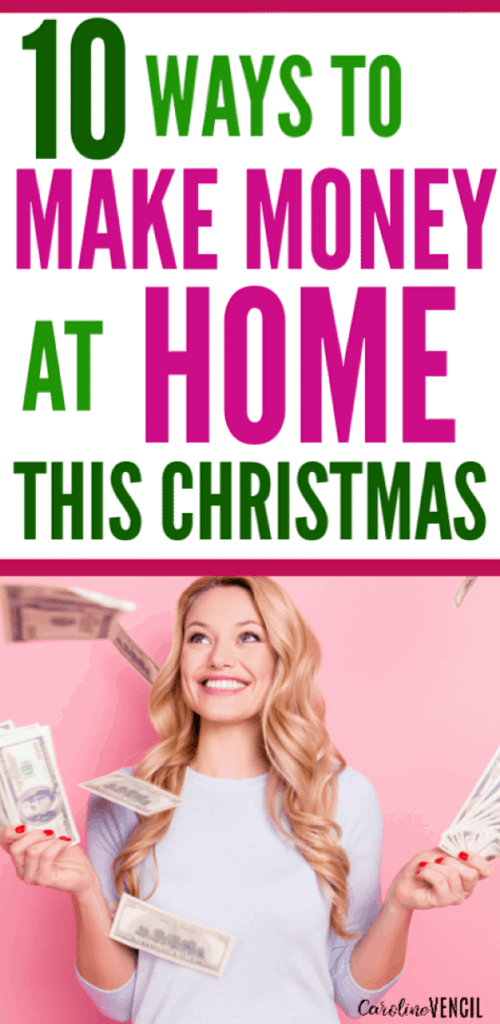How to make money at home this Christmas holiday season as a stay at home mom in legit and real ways! If you want extra money to spend this time of year, then you need to check out all of these extra ways to earn more at home without leaving the house or getting a full time job.