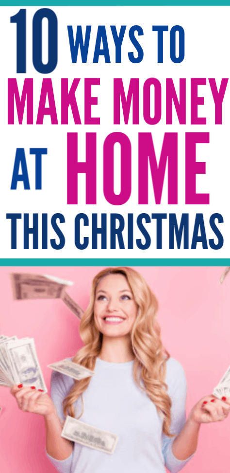 Easy ways to make money from home this Christmas holiday season that are perfect for busy moms looking to make some extra cash money this season. Easy ways to earn at home for a side hustle, part time or full time. 