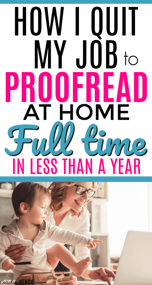How to Make Money From Home as a Proofreader. Making money at home as a mom by proofreading. Easy way to start proofreading as a full time job for beginners to make extra money. Work at home jobs that are legit and real ways to work from home for beginners and busy moms looking for a new side hustle.