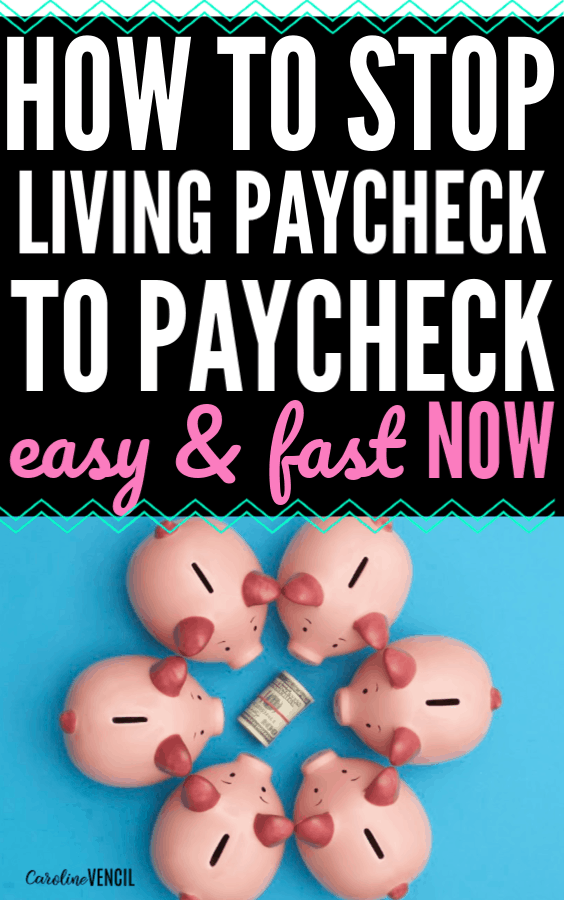 The only easy, simple tips and tricks you need to stop living paycheck to paycheck and start saving money every month for beginners. Find out how to save money autopilot so you can pay off debt and end your paycheck to paycheck life once and for all. Learn how to start saving more money the easy way. #money #savingmoney #paychecktopaycheck #budget