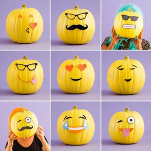 emoji head pumpkins